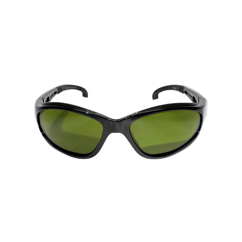 Edge SW11-IR3 Dakura Wrap-Around Safety Glasses, Anti-Scratch, Non-Slip, UV 400, Military Grade, ANSI/ISEA & MCEPS Compliant, 5.04" Wide, Black Frame / IR3 Light Welding Lens - Image 2